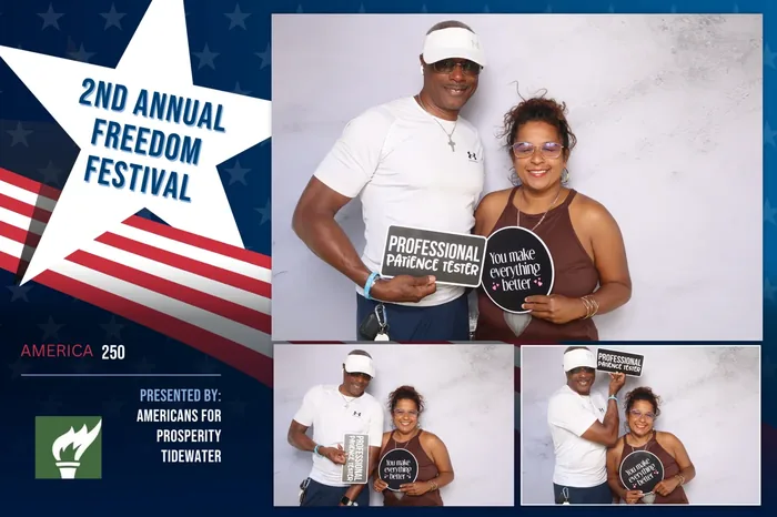 2nd Annual Freedom Festival photo booth print Virginia Beach 2026