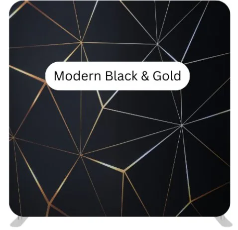 Modern Black & Gold photo booth backdrop Virginia Beach