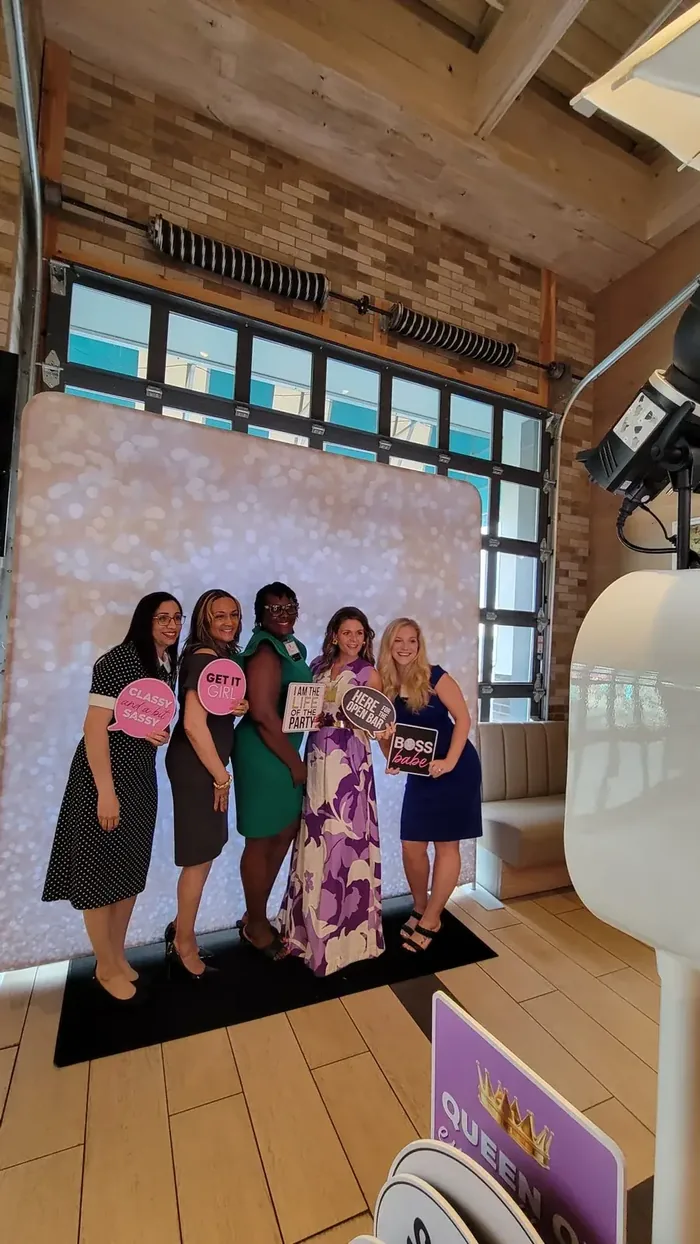 Chesapeake va photo booth womens event sparkle backdrop — VA Shoreline Events
