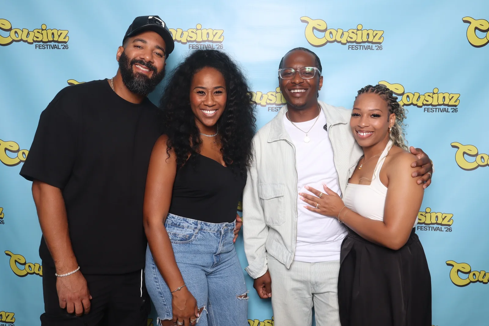 Cousinz Festival 2026 custom branded backdrop photo booth — Norfolk, Virginia