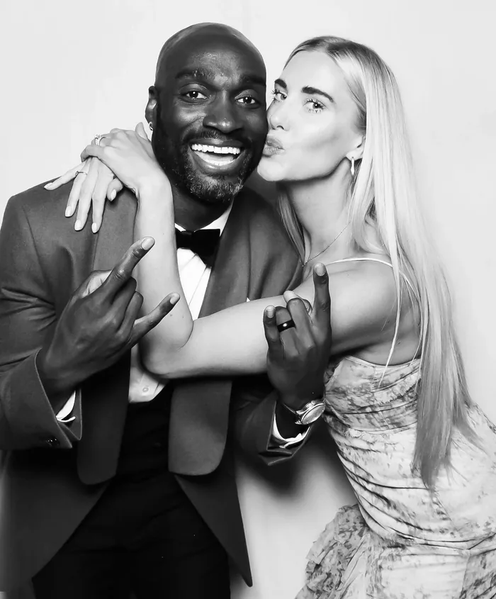 Glamorous black and white photo booth couple Virginia Beach