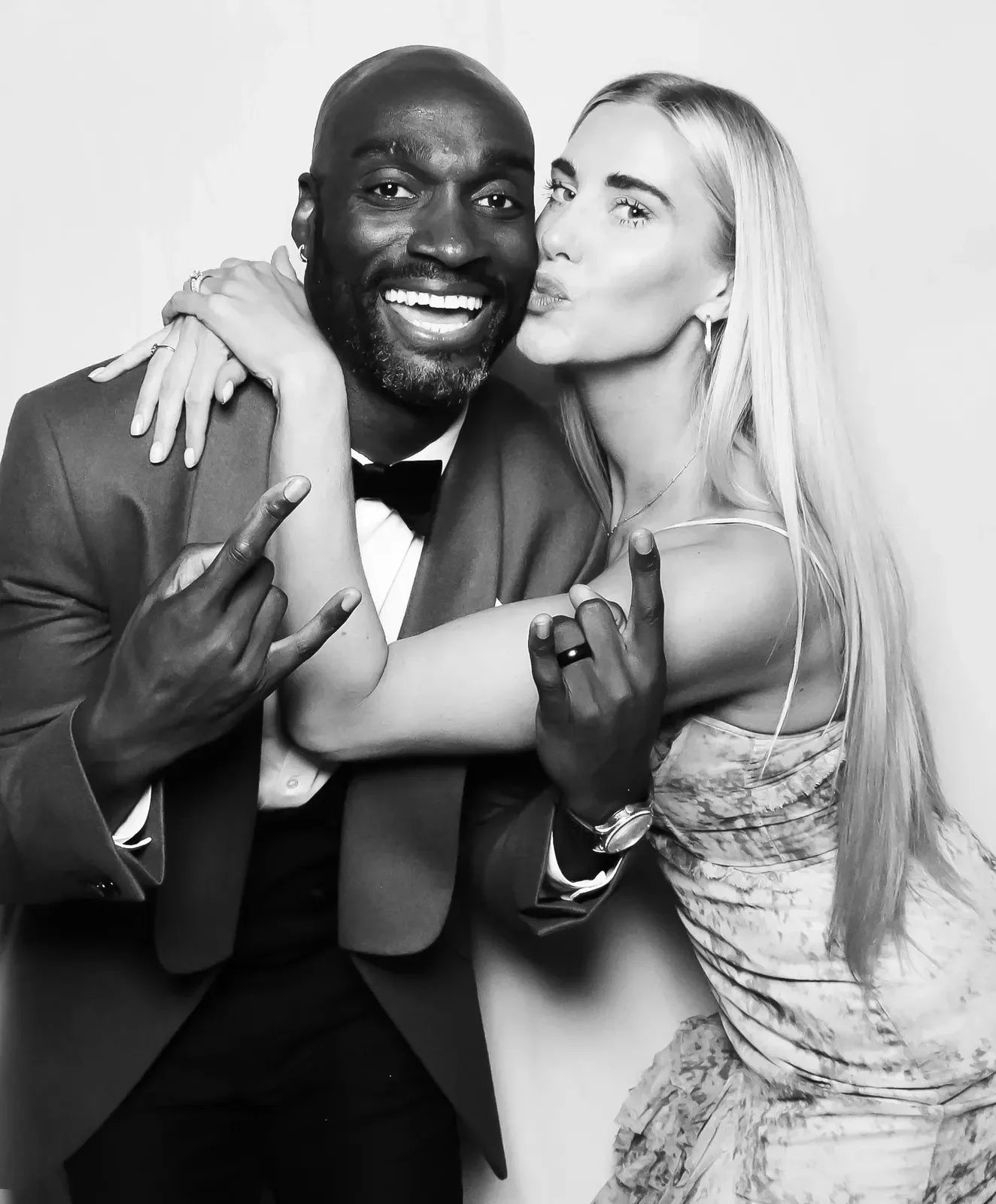 Glamorous black and white photo booth couple Virginia Beach
