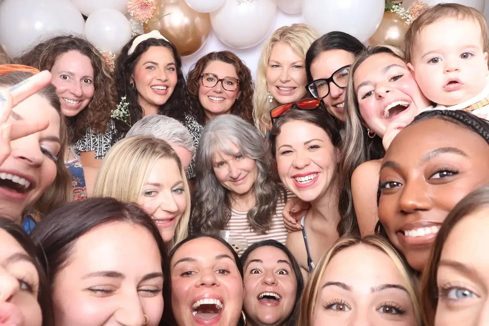 group celebration photo booth rental Hampton Roads Virginia Beach