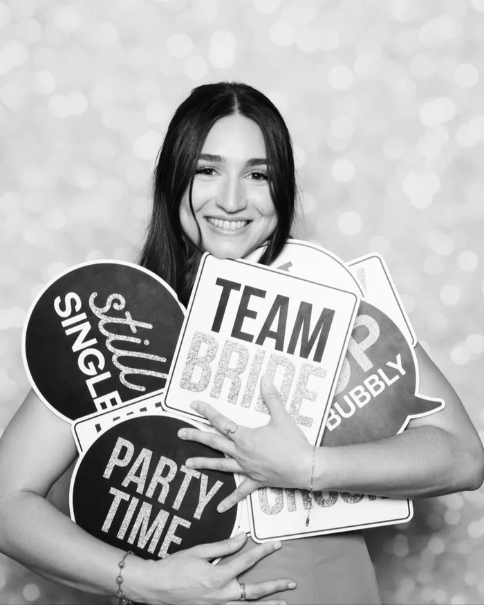 Team bride bachelorette photo booth Virginia Beach