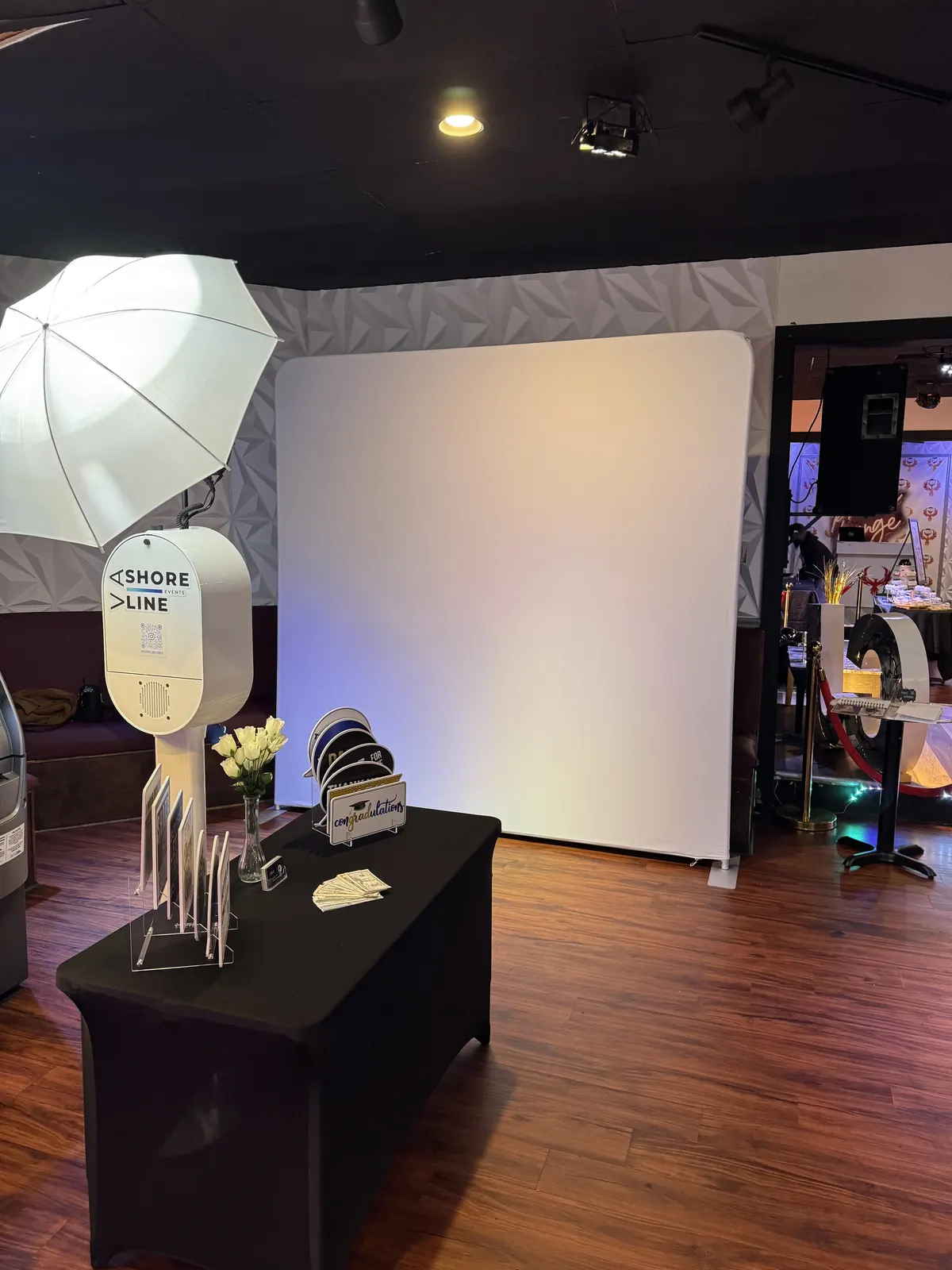 3D backdrop photo booth rental Virginia Beach celebration