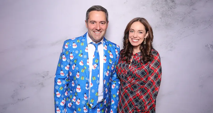 Team Stratas corporate holiday party photo booth Virginia Beach
